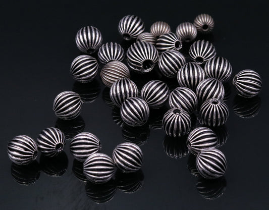 Lot 10 pieces Vintage antique design handmade 925 sterling silver beads loose beads for jewelry making ideas bd04 - TRIBAL ORNAMENTS