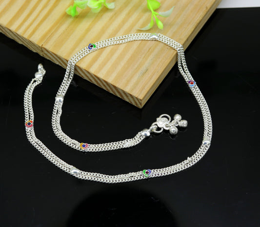 18" long handmade sterling silver amazing baby kids waist chain, excellent customized design baby kids unisex belly chain wch08 - TRIBAL ORNAMENTS