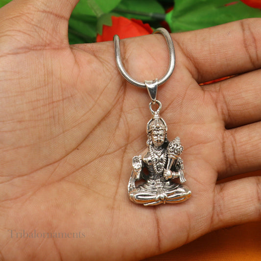 God hanuman pendant 92.5 sterling silver handmade god idol Bajaranbali pendant, amazing designer fabulous pendant gifting jewelry ssp967 - TRIBAL ORNAMENTS