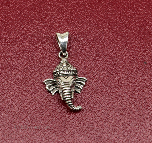 92.5 terling silver Lord Ganesha pendant, excellent unique design stylish unisex personalized gift pendant jewelry ssp885 - TRIBAL ORNAMENTS