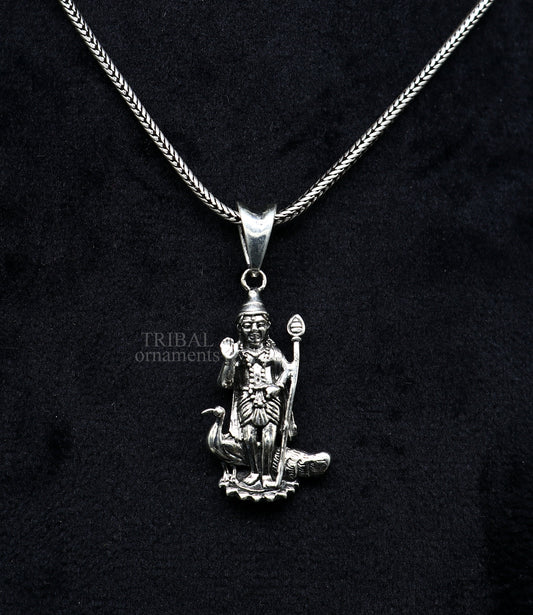 925 sterling silver Divine lord murugan KARTIKEYA pendant, excellent vintage designer silver handmade elegant pendant jewelry ssp1614 - TRIBAL ORNAMENTS