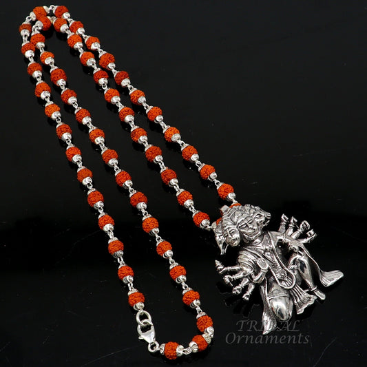 925 sterling silver handmade Divine Lord Panch mukhi Hanumana five face Hanumana pendant, holy pendant protect from negative energy ss0554 - TRIBAL ORNAMENTS