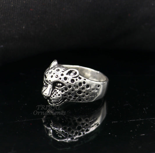 92.5% sterling silver handmade king lion head face for men's and boys gifting, stylish luxury lion ring  sr362 - TRIBAL ORNAMENTS