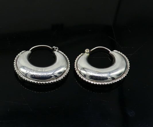 925 sterling silver handmade unique traditional cultural ethnic hoops earring bali for men's or girl's best dancing jewelry s1121 - TRIBAL ORNAMENTS