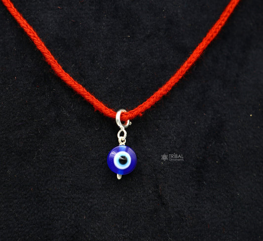 925 Sterling silver evil eye handmade Pendant amazing customized drop dangle evil eyes jewelry for girl's kids or baby's  nsp620 - TRIBAL ORNAMENTS